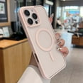 thumbnail image 3 of for iPhone 16e Case Magnetic [Support Magsafe Charger] Wireless Anti-Scratch Shockproof Clear Four Corner Cushion Durable Anti-Dropping Cover for iPhone 16e, Pink, 3 of 6