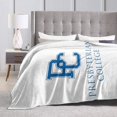 thumbnail image 4 of Presbyterian A College Logo Fleece Blanket, Very Soft Microfiber Flannel Blanket for Couch Warm and Cozy for All Seasons, Black, 4 of 6