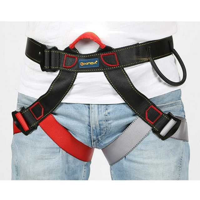 Arnés de seguridad Macarena medio cuerpo para hombres mujeres Rappelling rojo