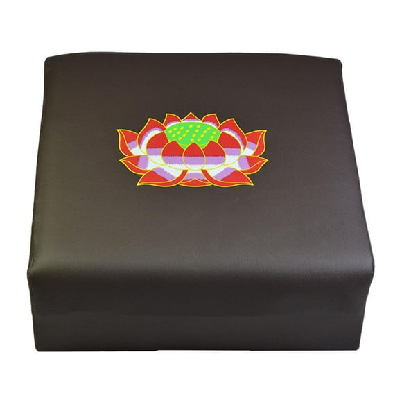Banco reclinatorio para oración, cojín de meditación, taburete ergonómico para arrodillarse, puf, asiento tatami de cuero sintético, esponja y madera, adecuado para adultos, uso Negro