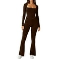 thumbnail image 4 of Stylish Women's Jumpsuit Casual Dressy V Neck Sleeveless Spaghetti Straps Harem Long Pants Bib Overalls for Effortless, 4 of 6