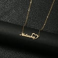 thumbnail image 2 of Custom Stainless Steel Big Heart Pendant Necklace Gold Chain Personalized Name Necklaces Choker Jewelry Necklaces for Women, 2 of 5
