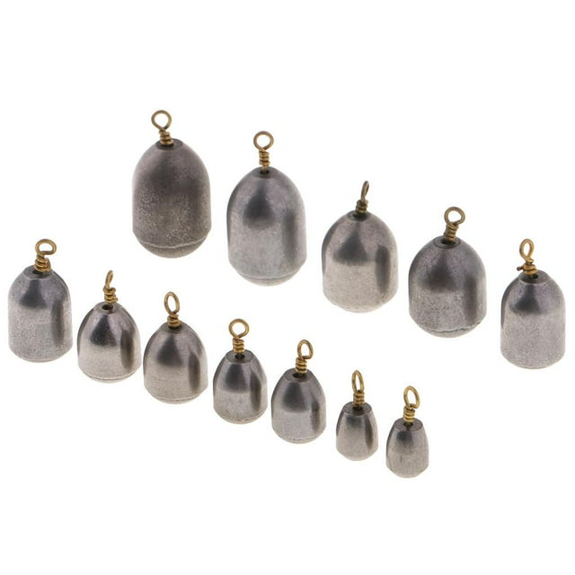 12pcs Accesorios de Pesca shamjiam Pesos de Pesaje de Hierro de 4g - 28g