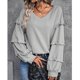 thumbnail image 2 of Blusa suelta de manga larga para mujer, blusa de manga larga con escote en V para mujer, blusa de manga larga para mujer, blusa de manga larga con escote en V para mujer, calidad superior, 2 of 6