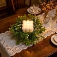 thumbnail image 5 of WWG Candle Ring, Plastic Candle Wreath for Dining Table, 7.87 Inch Diameter, Festive Decoration for Party, Home, Fireplace, Includes 1 Piece, Versatile Candle Holder for Cylindrical Candles, 5 of 6
