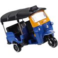 thumbnail image 1 of Generic Alloy Miniature Thai Tricycle Model Blue Vintage Tabletop Ornament, 1 of 3