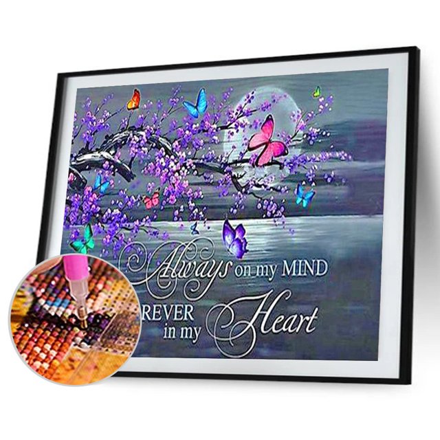 Cuadros Decorativos 5D Kit de diamantes de imitación DIY inglés bajo la luna taladro redondo completo diamante pintura artesanal DQrwqpou Nuevos Originales