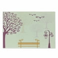 thumbnail image 1 of Nature Cutting Board, Pastel Color Nature Picture Curvy Lines Seagulls Bench and Tree Silhouettes Park, Decorative Tempered Glass Cutting and Serving Board, Small Size, Orange Purple, by Ambesonne, 1 of 1