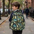 thumbnail image 5 of FKELYI Vintage Shark Print School Backpack for Kids 17 Inch Schoolbag Primary School Bookbag Casual Daypack Travel Bag with Multi-Pockets for Outdoor Hiking Camping, 5 of 7