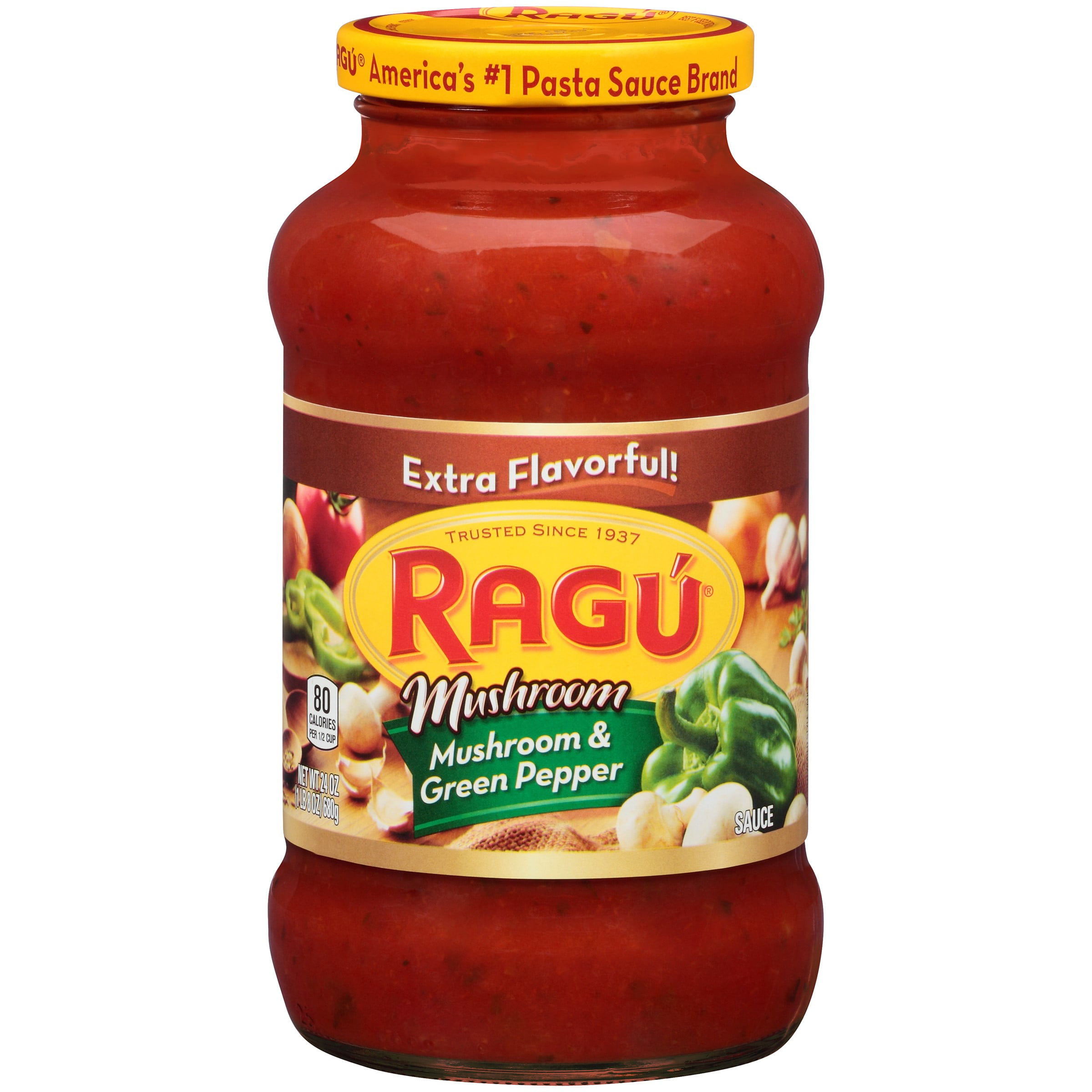 Ragu Chunky Mushroom & Green Pepper Pasta Sauce 24 oz - Walmart.com