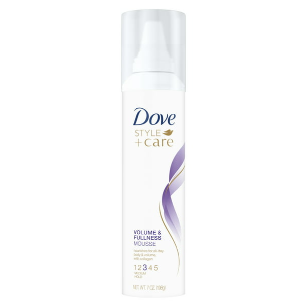 Dove Style + Care Volumizing Nourishing Spray Hair Styling Mousse, 7 oz -  