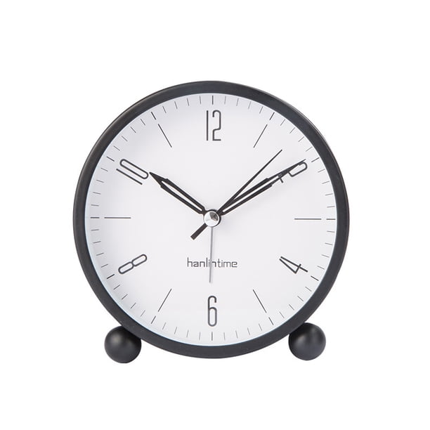 Reloj despertador silencioso, relojes de mesa que no hacen tictac, reloj despertador analógico, reloj despertador de viaje con batería con luz nocturna para dormitorio, oficina Sincero Ropa
