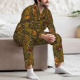 thumbnail image 7 of Sikiie Autumn Leaves Owl Squirrel Mens Pajama Set, Soft Warm Long Sleeve Sleepwear, Cozy Button-Down Pjs for Men-XX-Large, 7 of 7