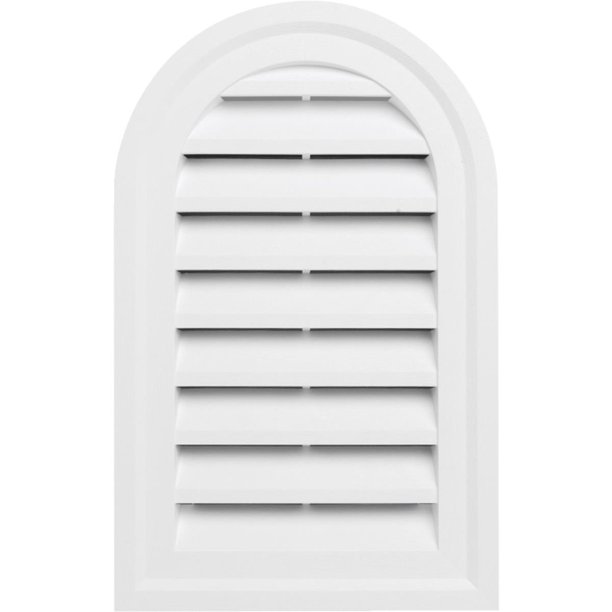 Alcoa Home Exteriors White Rnd/Top Gable Vent RDTOPGV14 PW Alcoa Home Exteriors White Rnd/Top Gable Vent RDTOPGV14 PW