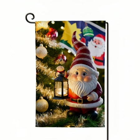 WXKJ Garden flag  Winter gnome Christmas nature Fall Flag Welcome Outdoor decorations for home Farmhouse Seasonal Thanksgiving Autumn Holiday Yard Flag White