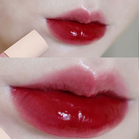 UHGEAX Lip Plumper Makeup Lip Gloss for Girls 3ml X 1Pc Heart Shaped Water Glass Lip Gloss Water Glass Lip Liquid Lipstick Lip Gloss Lip Stain Lipgloss Lipgloss Lip Glaze Lip Tint Beauty Rollback