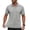 Gray, variant on Men's Short Sleeve Old Money Style Golf Shirts Cotton Textured Knit Open Collared V Neck Top Summer Business Casual Clothing for Men