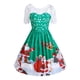 thumbnail image 1 of Vestido de fiesta de noche Fridja Feliz Navidad estampado de Santa Claus encaje Talla S M L XL, 1 of 8