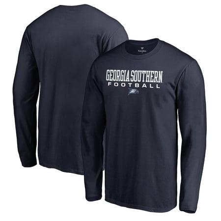 Georgia Southern Eagles Golf - Georgia Southern Eagles Fanatics Branded True Sport Football Long Sleeve T-Shirt - Navy