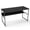 Black, variant on Furnibear 55x24 Inch Computer Desk with Built-In Power Outlets, USB Ports and Storage Shelf, Rustic Brown