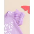 thumbnail image 7 of Nygoyerh Baby Girls Father's Day Outfits Short Sleeve Letter Print Romper + 3D Butterfly Tutu Skirt + Headband 3Pcs Newborn Infant Cute Summer Skirts Sets  0-18 Months, 7 of 7