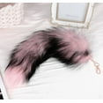 thumbnail image 6 of Biziza Key Chain Cute Fox Tail 15.75inch Animal Tail Shaggy Faux Fur Tail Realistic Fox Tail Keychain Decorative Therian Tail for Handbag Backpack Cosplay, 6 of 6