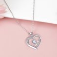 thumbnail image 3 of Emma Manor EM 14k White Gold-plated Mom Heart Women Jewelry Pendant Necklace, 3 of 6