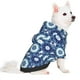 thumbnail image 2 of Fotbe Vintage Blue Sudadera con Estampado para Perros Pequeños – Suéter con Capucha para Mascotas, Tela Suave de Forro Polar con Bolsillo-Large, 2 of 7