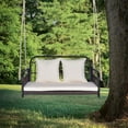 thumbnail image 2 of Costway Patio Swing Chair 2-Person Hanging Seat Outdoor Wicker Loveseat Cushioned Porch, 2 of 10