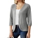 thumbnail image 4 of Puntoco Moda Mujer Camiseta de manga larga Otoño Frente abierto Prendas de abrigo Blusa sólida Abrigo Tops Rebeca Liquidación Puntoco Puntoco-5763, 4 of 9