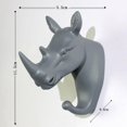 thumbnail image 3 of 3 Unids Cabeza de Animal Gloria para proteger Llave Colgador de Pared Decorativo Gris, 3 of 9