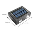 thumbnail image 7 of Herrnalise 2PC LED Solar Wall Light, Up and Down Outdoor Security Wall Lamps, IP65 Waterproof Solar Outdoor Lights, Solar Fence Lights LED Solar Wall Lights for Home Garden Porch(Warm Light), 7 of 7