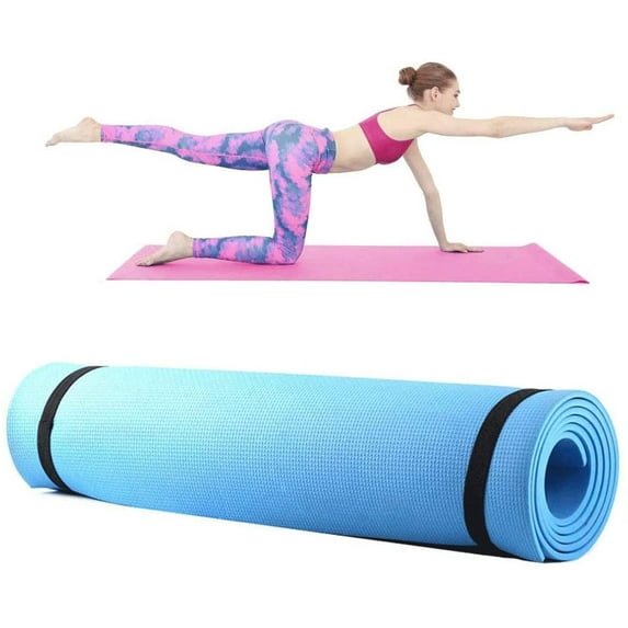 Seyurigaoka Seyurigaoka 1PC Daily Fitness Training Home Yoga Mat Super Thick Nitrile Rubber Yoga Pilates Exercise Mat (68.11''*23.62''*0.24'')