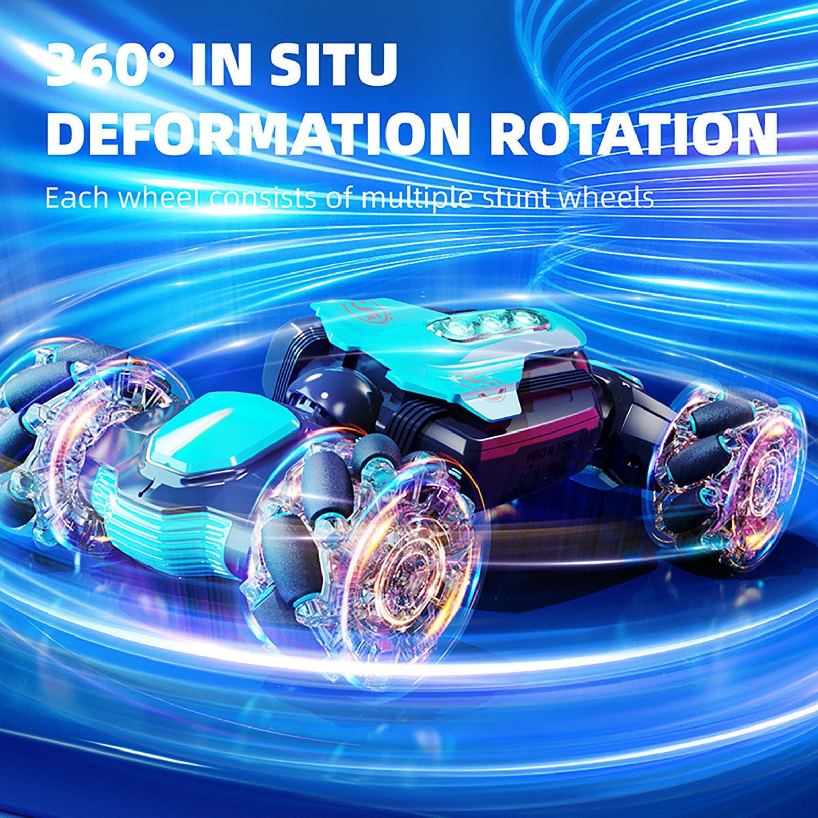 Gesture Sensing RC Stunt Car 2.4Ghz 4WD Remote Control Toy with Dual Controllers for Boys Girls Ages 4+ Outdoor Play