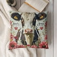 thumbnail image 3 of YINGXI  Just A Girl Who Lovers Cows Floral Throw Pillow Case, Leopard Print Floral Dairy Cow Decorative Cushion Cover for Farmhouse Home Bedroom Girls Room,Cow Lovers Gifts,Girls Women Gifts 22x22in, 3 of 5