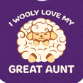 thumbnail image 4 of Inktastic I Wooly Love My Great Aunt Boys or Girls Baby Bib, 4 of 4