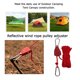 thumbnail image 3 of DQrwqpou 5M 4mm Outdoor Guy Lines Reflectante Ajustable para Acampar Senderismo (Rojo), 3 of 9