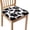 Black Cow Print, variant on Green Leaves Chair Seat Covers Chair Covers Red Chair Slip Covers for Upholstered Chairs Bar Stool Chair Cushion Set, 4 Pack