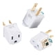 thumbnail image 1 of Adaptadores Cable Matters Blanco Paquete de 3 Clavijas 2 a 3, 1 of 6