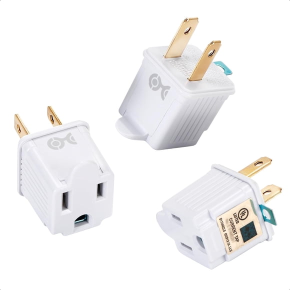 Adaptadores Cable Matters Blanco Paquete de 3 Clavijas 2 a 3