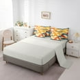 thumbnail image 5 of Feelyou Tokyo Folding Fan Twin Bedding Sets 7-Piece, Chic Stripes Minimalism Bedding Comforter Set, Retro Japanese Style Reversible Sheet Sets, Breathable Home Decor, 5 of 8