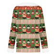thumbnail image 5 of WJOSBXT Christmas Shirts for Women Faux Fur Trim V Neck Tops Funny Xmas Graphic Tees Fluffy Long Sleeve Holiday Pullover Tee Tops S, 5 of 5