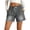 Gray(NEW&HOT), variant on No Boundarie Womens Denim Shorts Wide Leg High Waist Frayed Hem Elastic Waist Drawstring Casual Summer Jean Shorts with Pockets Blue Size XL
