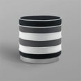 thumbnail image 3 of Posh Living Nicole Miller Binsa Horizontal Striped Velvet Ottoman in Black, 3 of 6