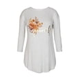 thumbnail image 1 of Blusa larga gris André Badi con escote circular y estampado frontal, 1 of 3