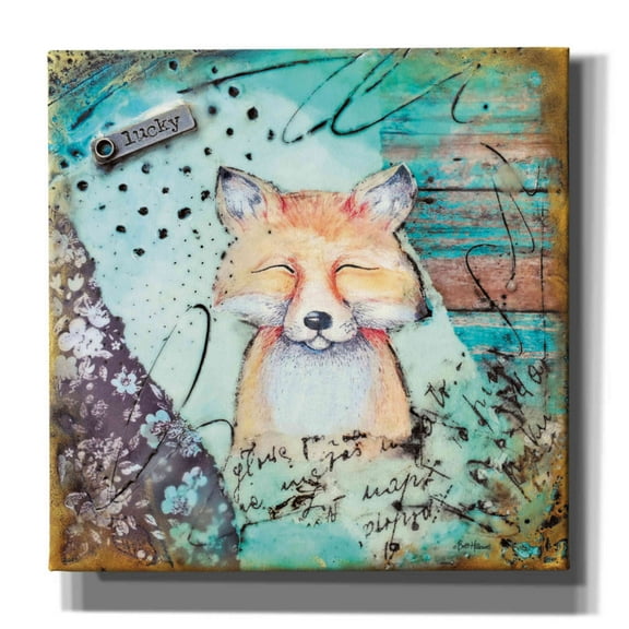 Epic Graffiti 'Wood Land Whimsy 2' by Britt Hallowell, Canvas Wall Art, 37"x37"