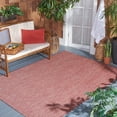 thumbnail image 3 of SAFAVIEH Courtyard Wayra Solid Indoor/Outdoor Area Rug, Red/Red, 6'7" x 6'7" Square, 3 of 8