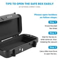 thumbnail image 2 of EUWBSSR Key Lock Box 4 Digit Combination Safe Box with Removable Wire Rope IPX7 Waterproof Travel Security Case for Home Office Car Hotel, 2 of 7