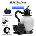 thumbnail image 3 of 12 Inch Sand Filter Pump 2641GPH - 1/2HP Pool Pump System with 6-Way Valve for Above/In-Ground Pools (1-Pack), 3 of 8