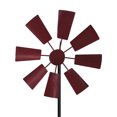 thumbnail image 1 of Windmill Garden Iron Rotating Wind Spinner Outdoor Weather Vane Yard Garden Decoration, Wine Red, 1 of 9